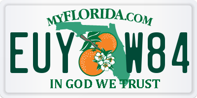 FL license plate EUYW84