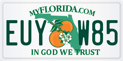 FL license plate EUYW85