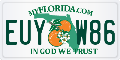 FL license plate EUYW86