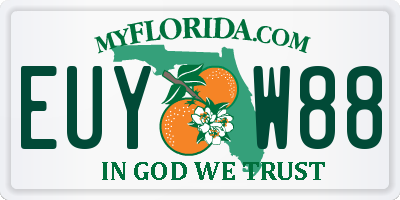 FL license plate EUYW88