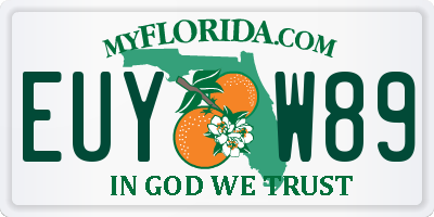 FL license plate EUYW89