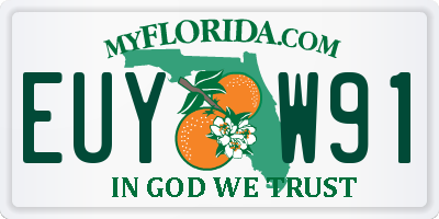 FL license plate EUYW91