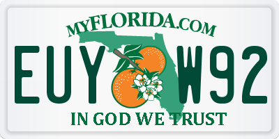 FL license plate EUYW92