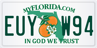 FL license plate EUYW94