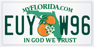 FL license plate EUYW96