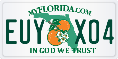 FL license plate EUYX04