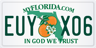 FL license plate EUYX06