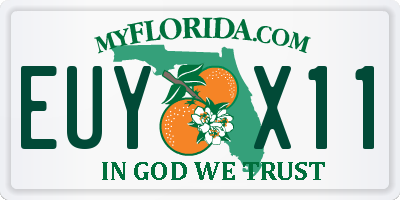FL license plate EUYX11