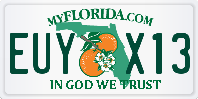 FL license plate EUYX13