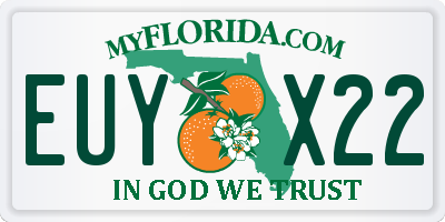 FL license plate EUYX22