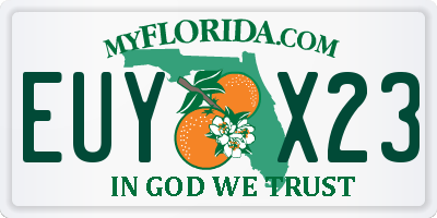 FL license plate EUYX23