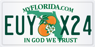 FL license plate EUYX24