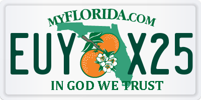 FL license plate EUYX25