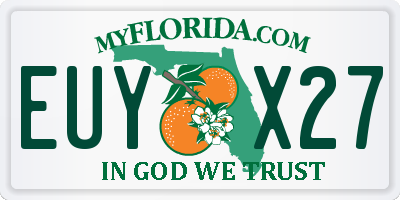 FL license plate EUYX27