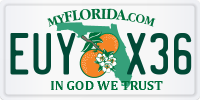 FL license plate EUYX36