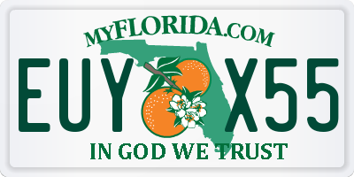 FL license plate EUYX55