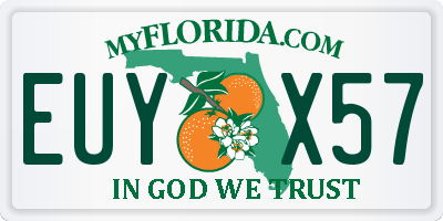 FL license plate EUYX57