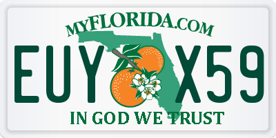 FL license plate EUYX59