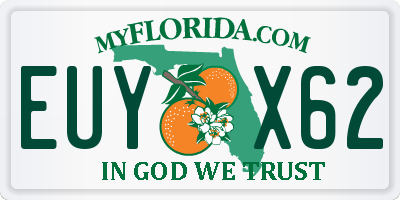 FL license plate EUYX62