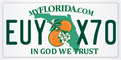 FL license plate EUYX70