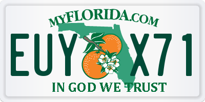 FL license plate EUYX71