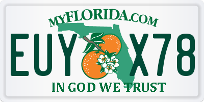FL license plate EUYX78