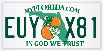 FL license plate EUYX81