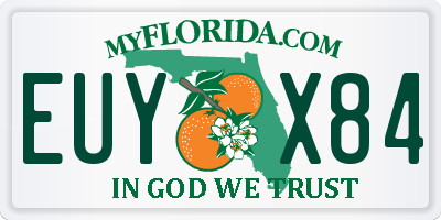 FL license plate EUYX84