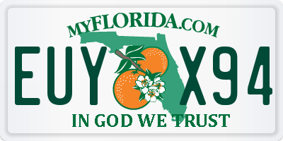 FL license plate EUYX94