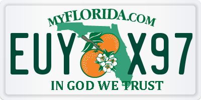 FL license plate EUYX97