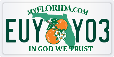 FL license plate EUYY03