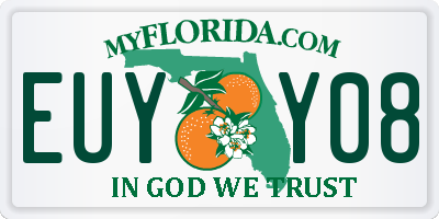 FL license plate EUYY08