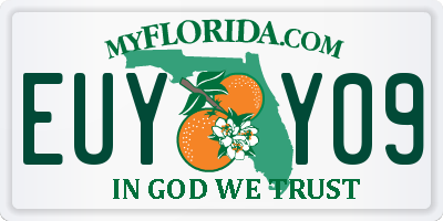 FL license plate EUYY09