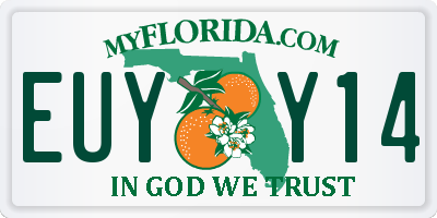FL license plate EUYY14