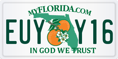 FL license plate EUYY16