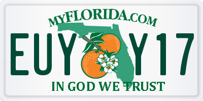 FL license plate EUYY17