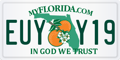FL license plate EUYY19
