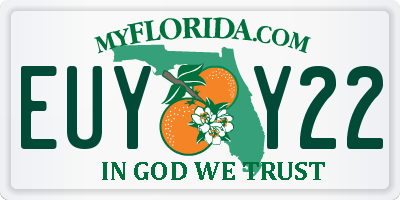 FL license plate EUYY22