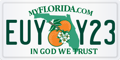 FL license plate EUYY23