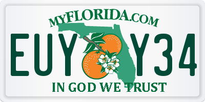 FL license plate EUYY34