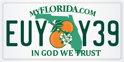 FL license plate EUYY39