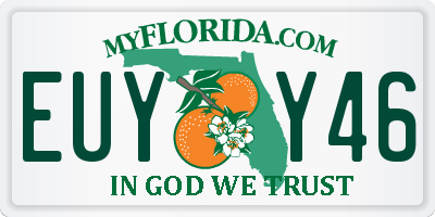 FL license plate EUYY46