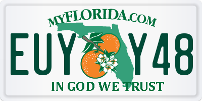 FL license plate EUYY48