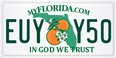 FL license plate EUYY50