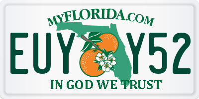 FL license plate EUYY52