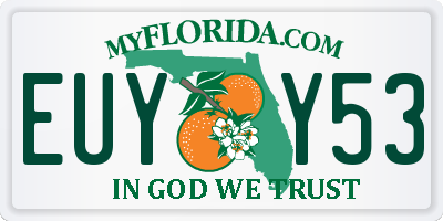 FL license plate EUYY53