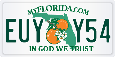 FL license plate EUYY54