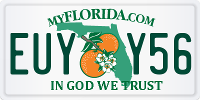 FL license plate EUYY56