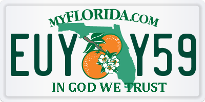 FL license plate EUYY59