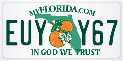 FL license plate EUYY67